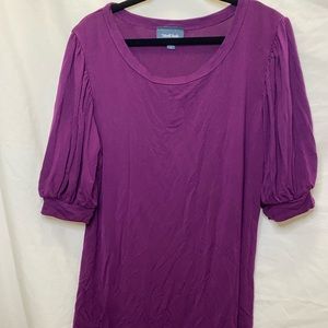 ModCloth magenta tee with peasant -like sleeves, size M